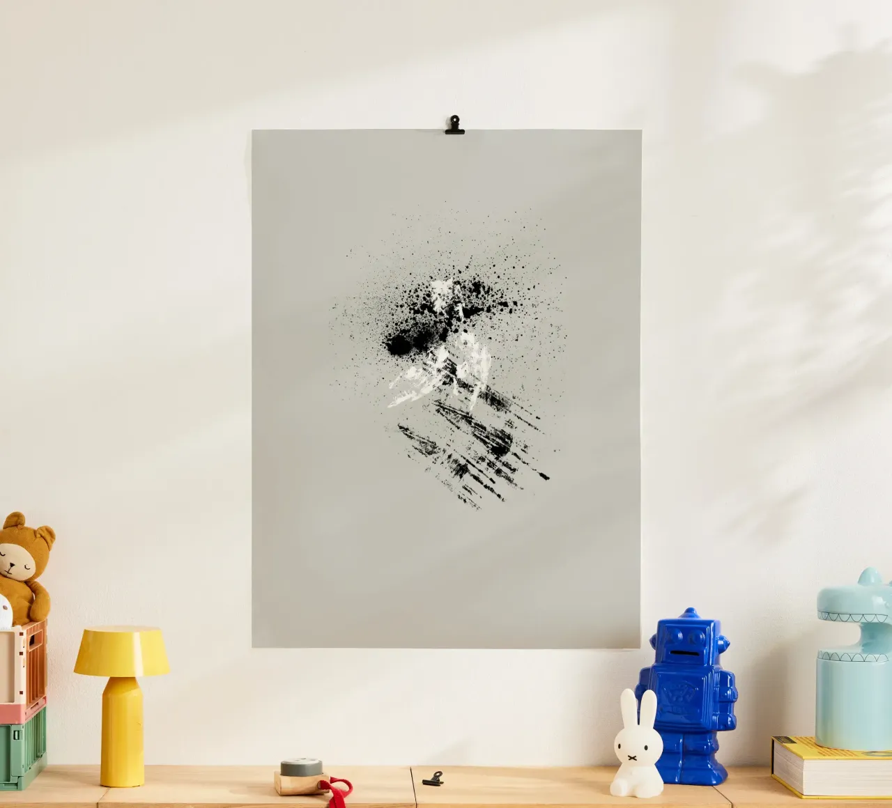 Modern abstract with grey background carta hahnemühle da Imaginative