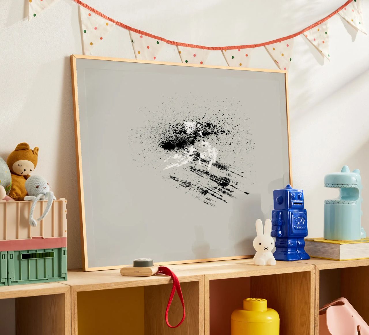 Modern abstract with grey background poster da Imaginative