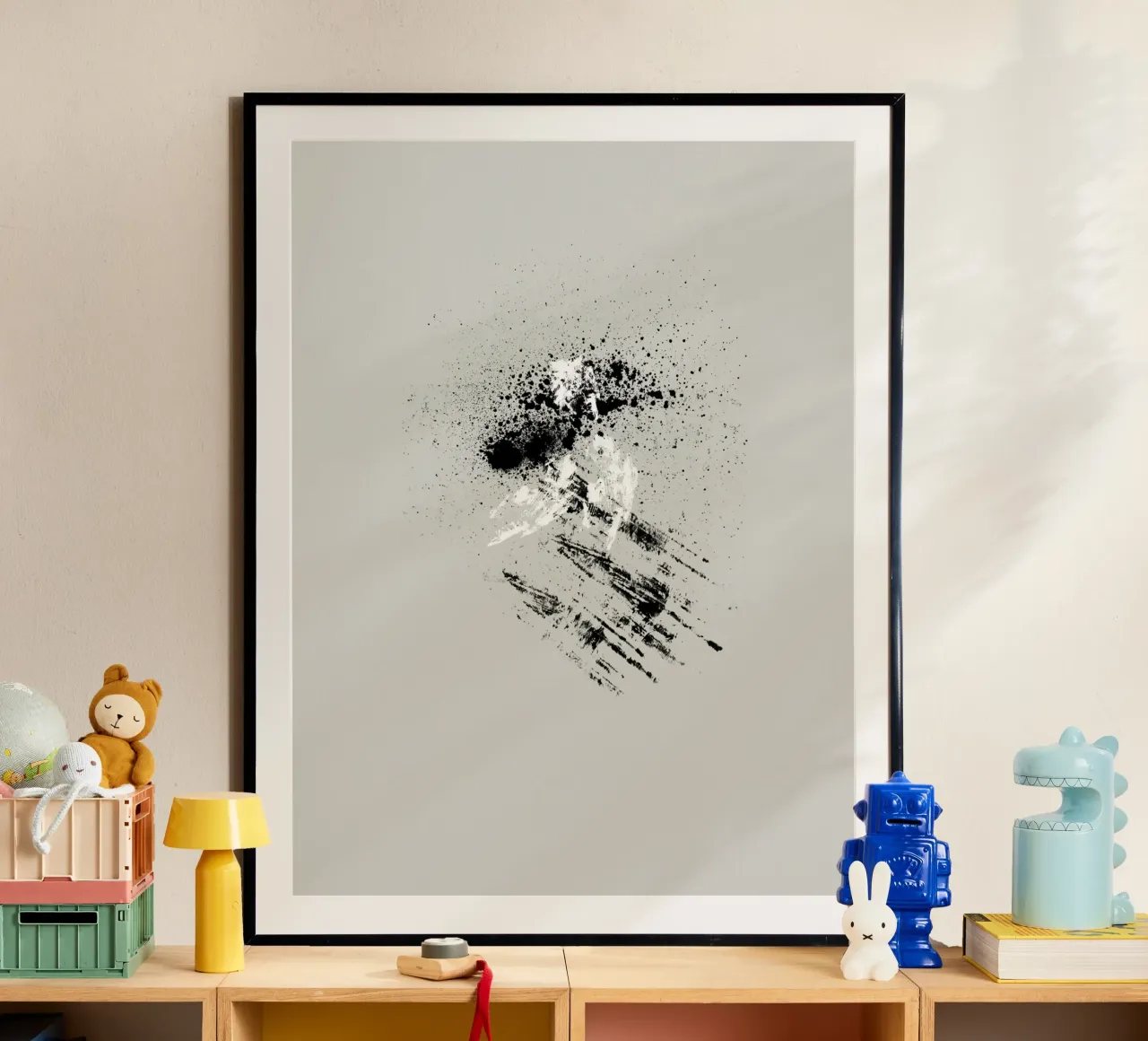 Modern abstract with grey background carta hahnemühle da Imaginative