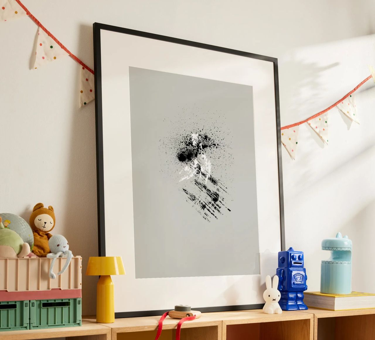 Modern abstract with grey background poster da Imaginative