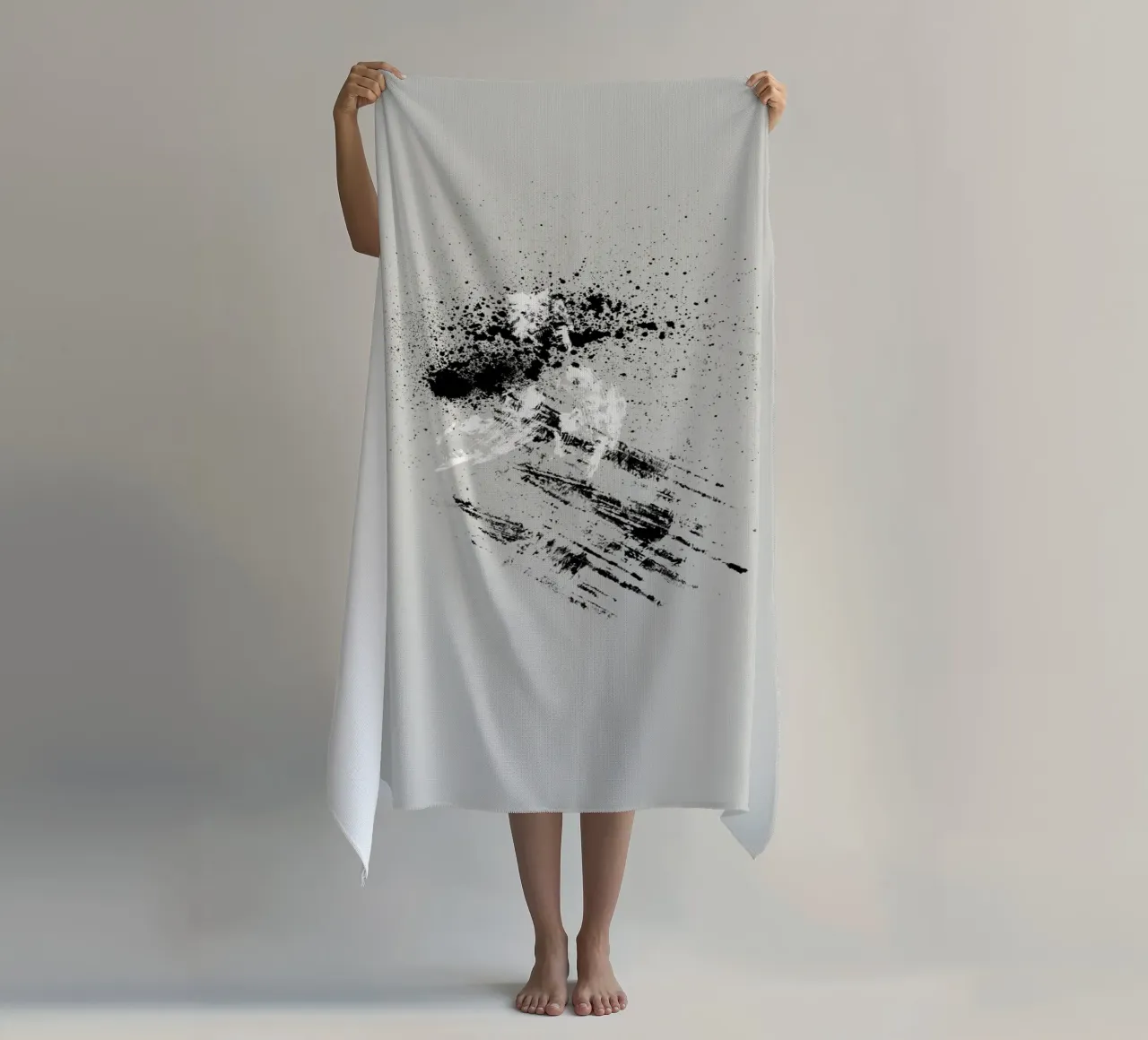 Modern abstract with grey background telo mare da Imaginative