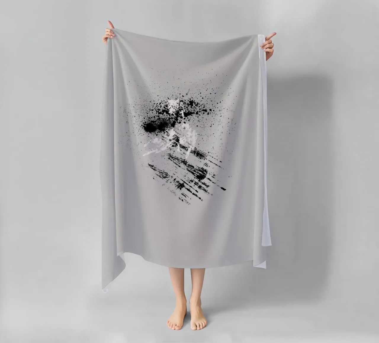 Modern abstract with grey background telo mare da Imaginative