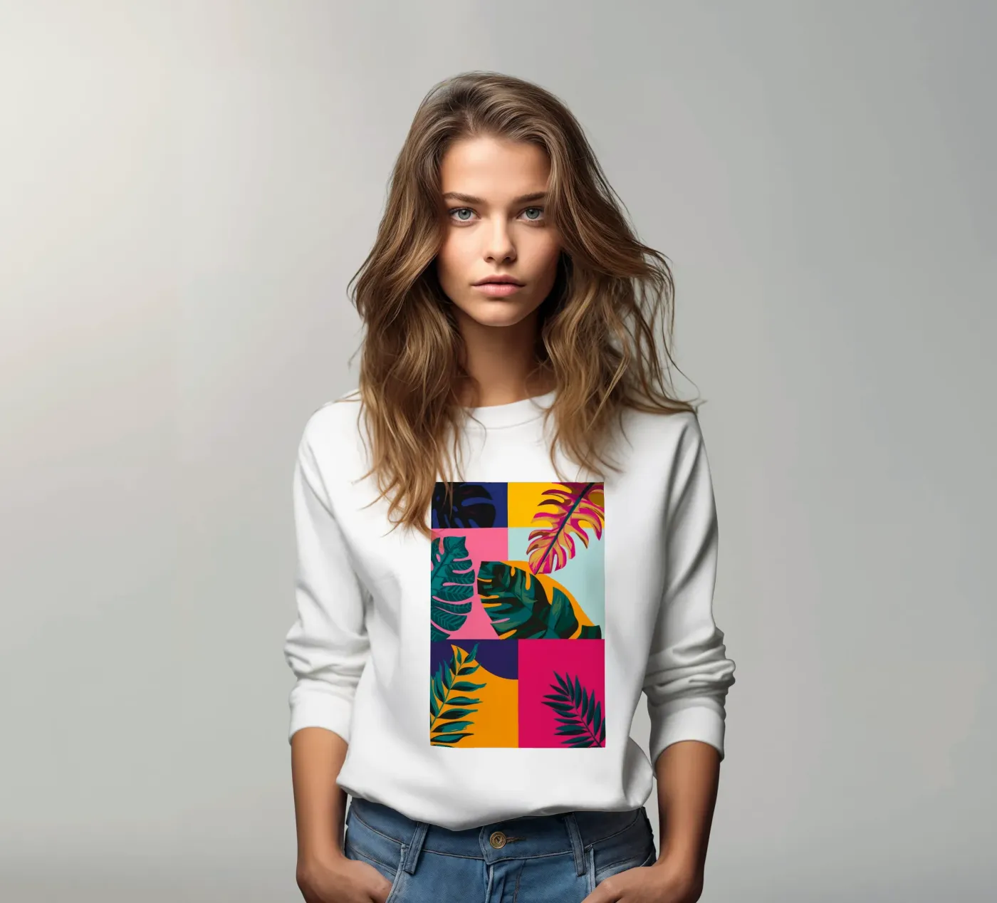 Geo patchwork tropicale felpa da Ember Stone