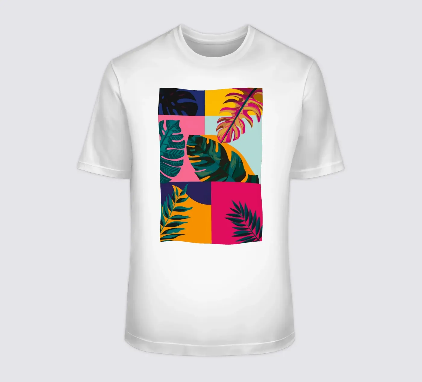 Geo patchwork tropicale t-shirt da Ember Stone