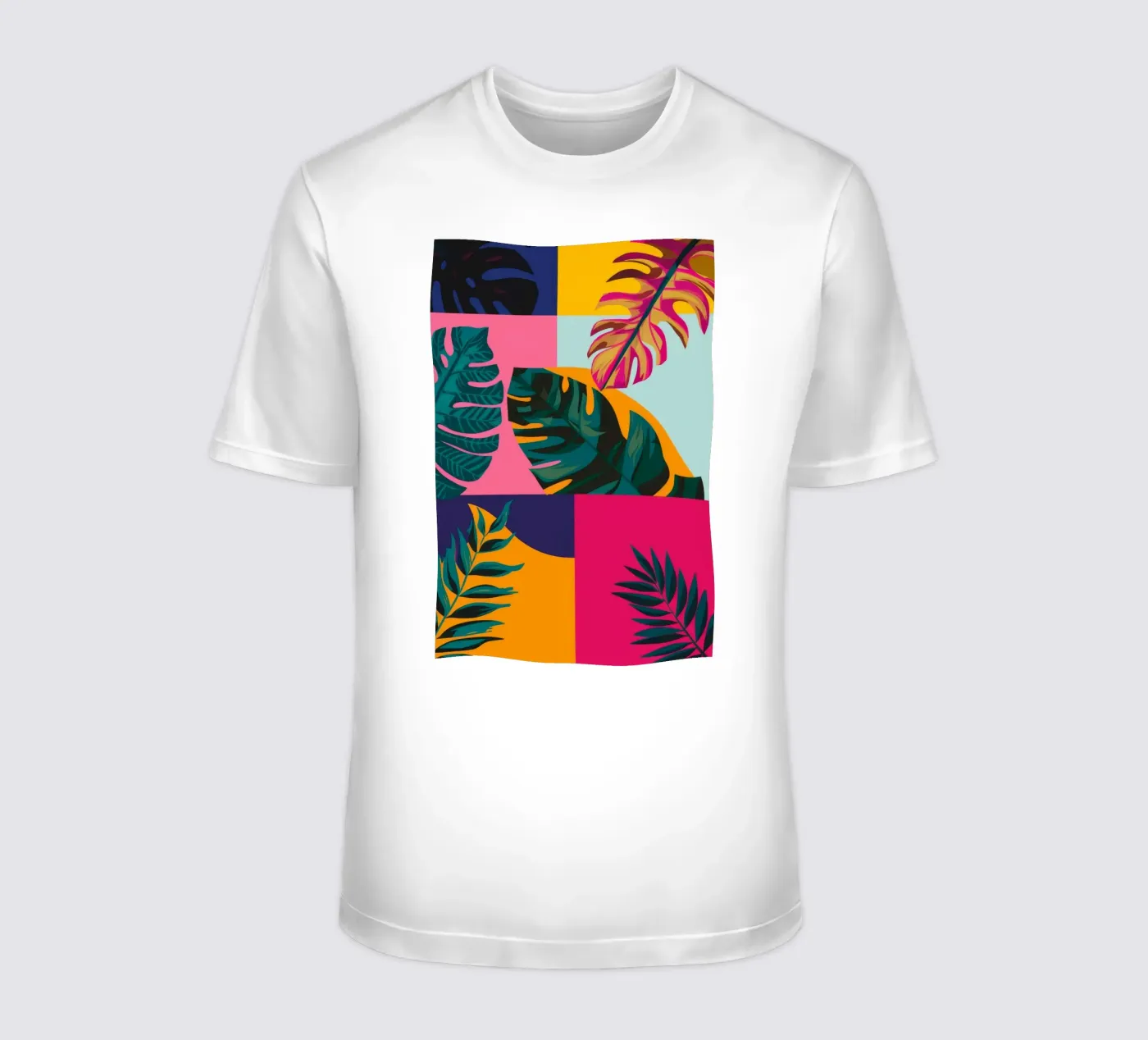 Geo patchwork tropicale t-shirt da Ember Stone