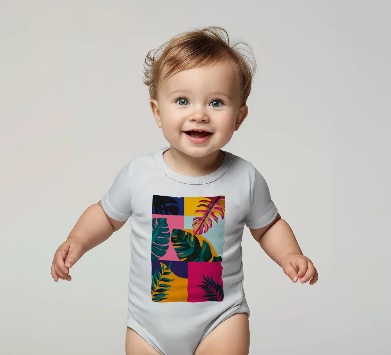 Patchwork géo tropical body bébé de Ember Stone