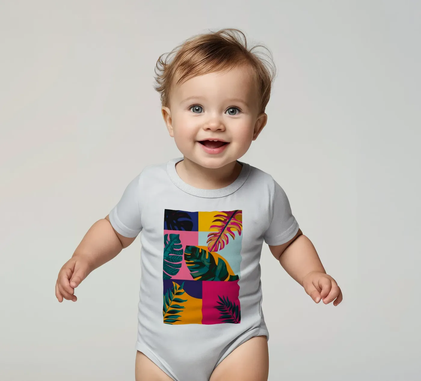 Patchwork géo tropical body bébé de Ember Stone