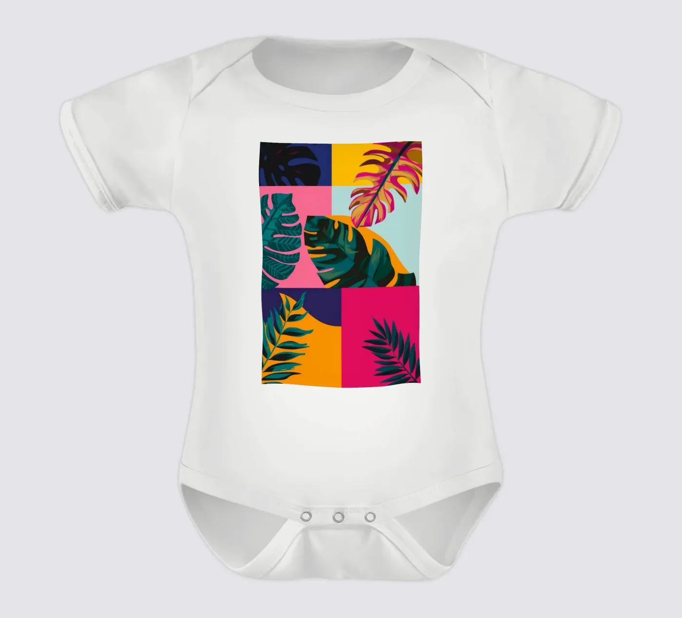 Tropical Geo Patchwork body bébé de Ember Stone