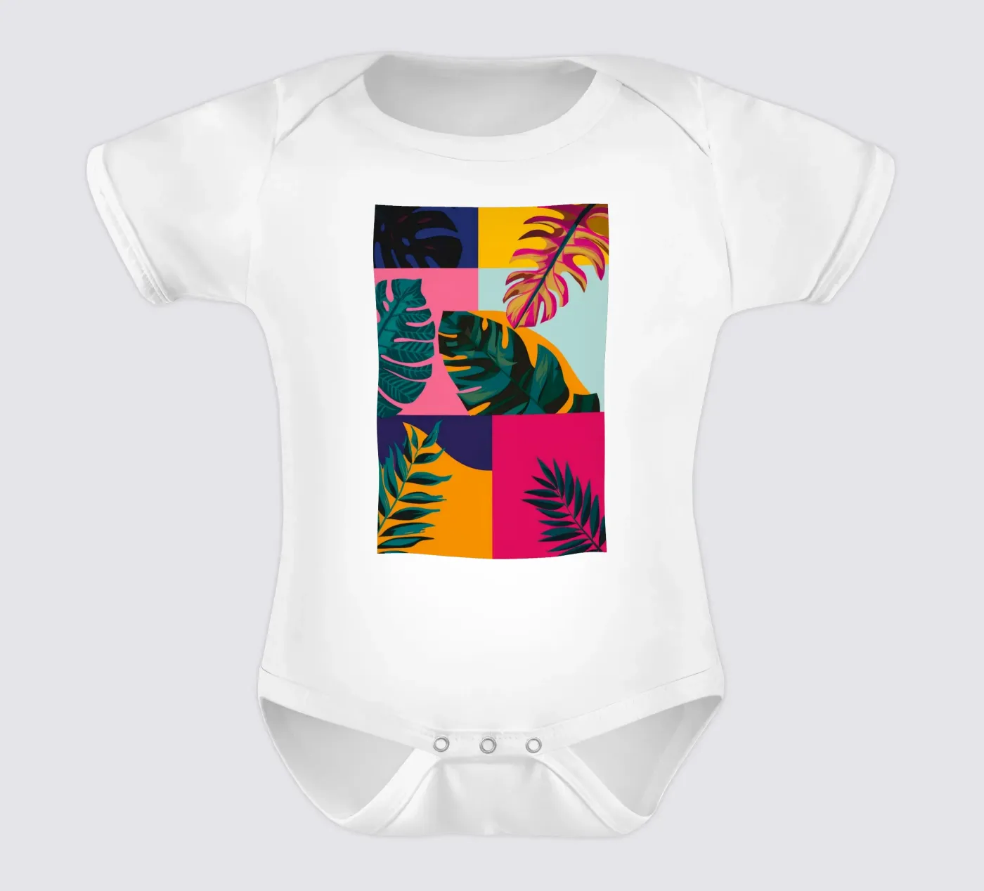 Patchwork géo tropical body bébé de Ember Stone
