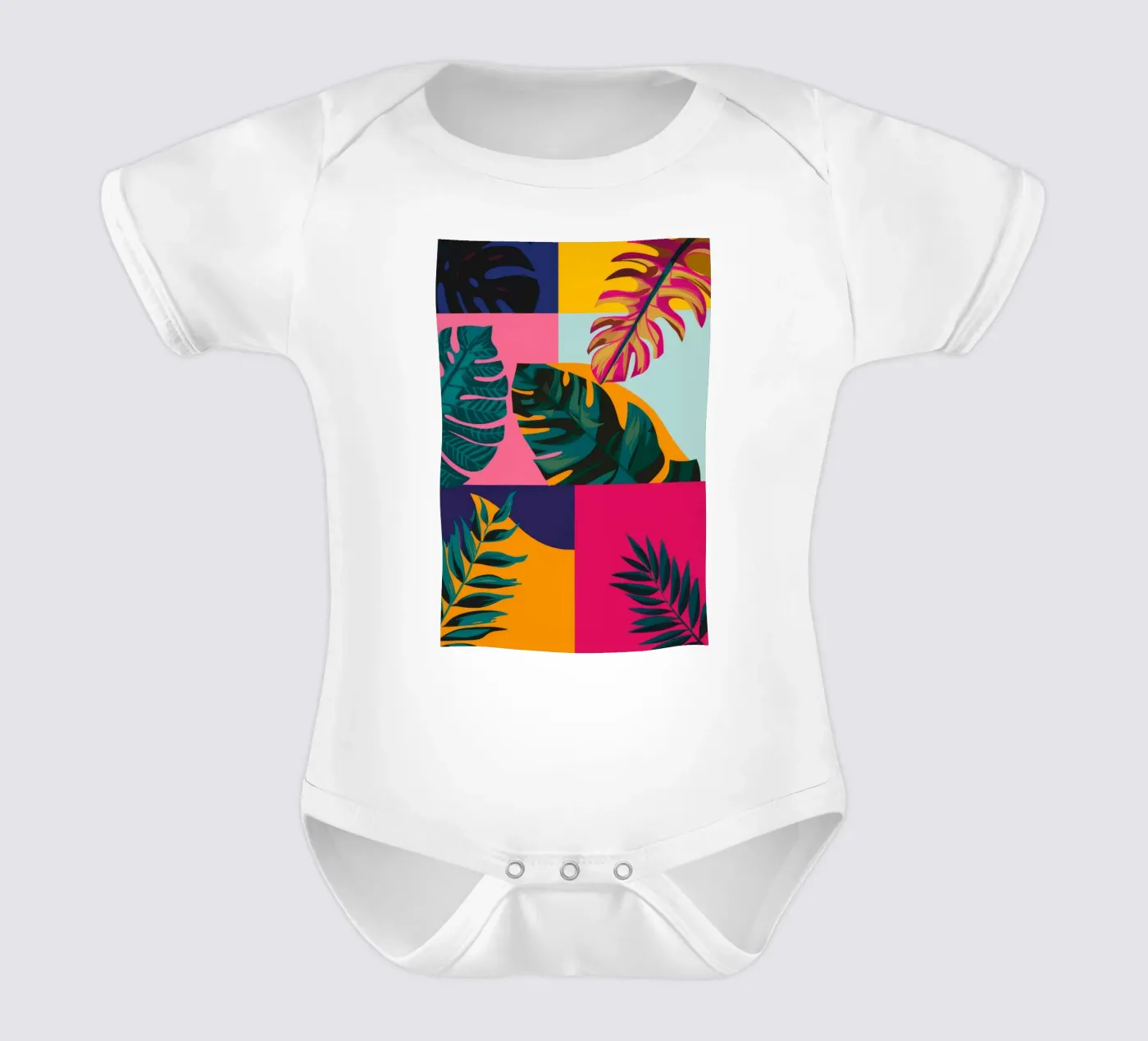 Tropical Geo Patchwork body bébé de Ember Stone