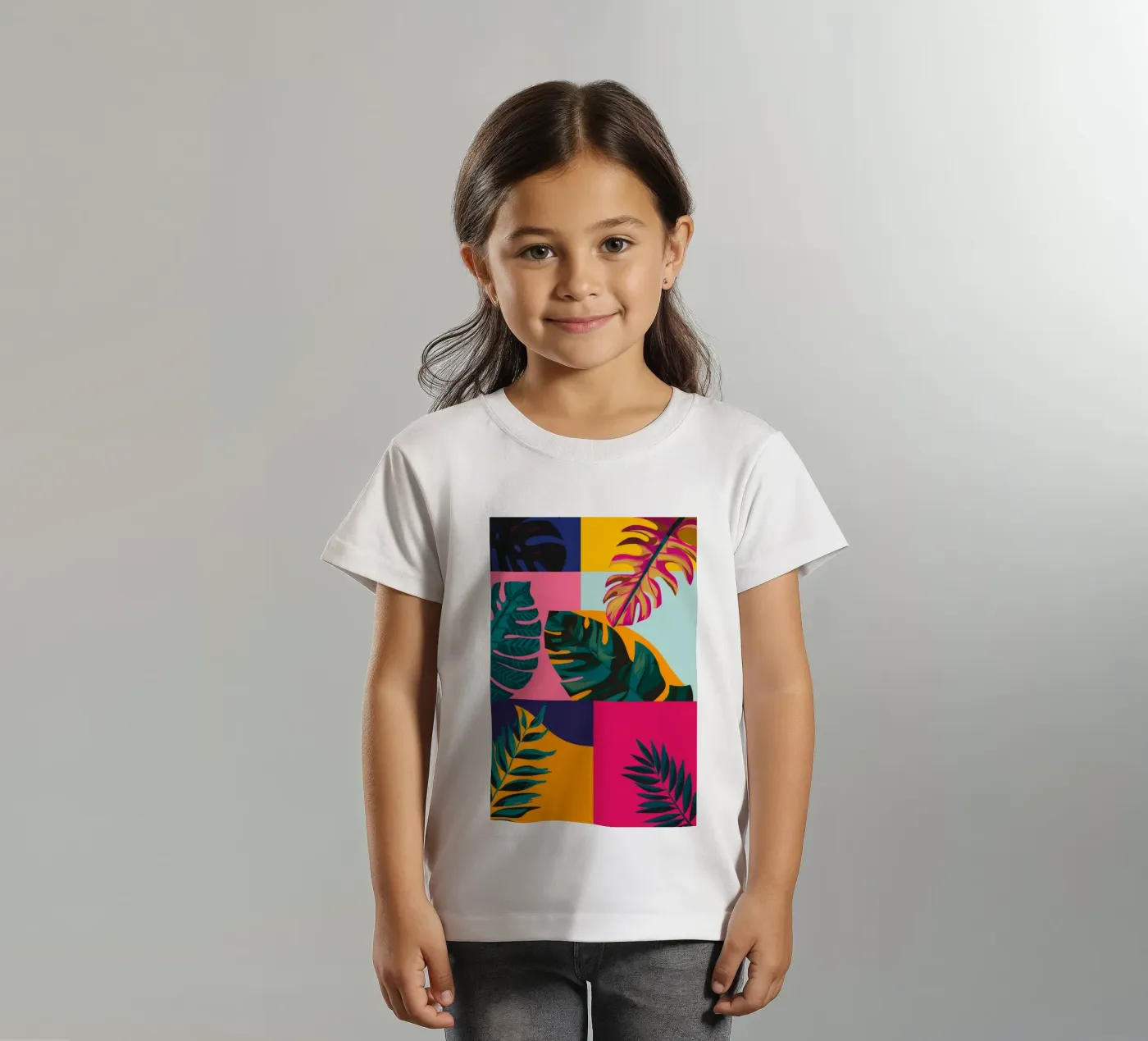 Geo patchwork tropicale t-shirt bambini da Ember Stone