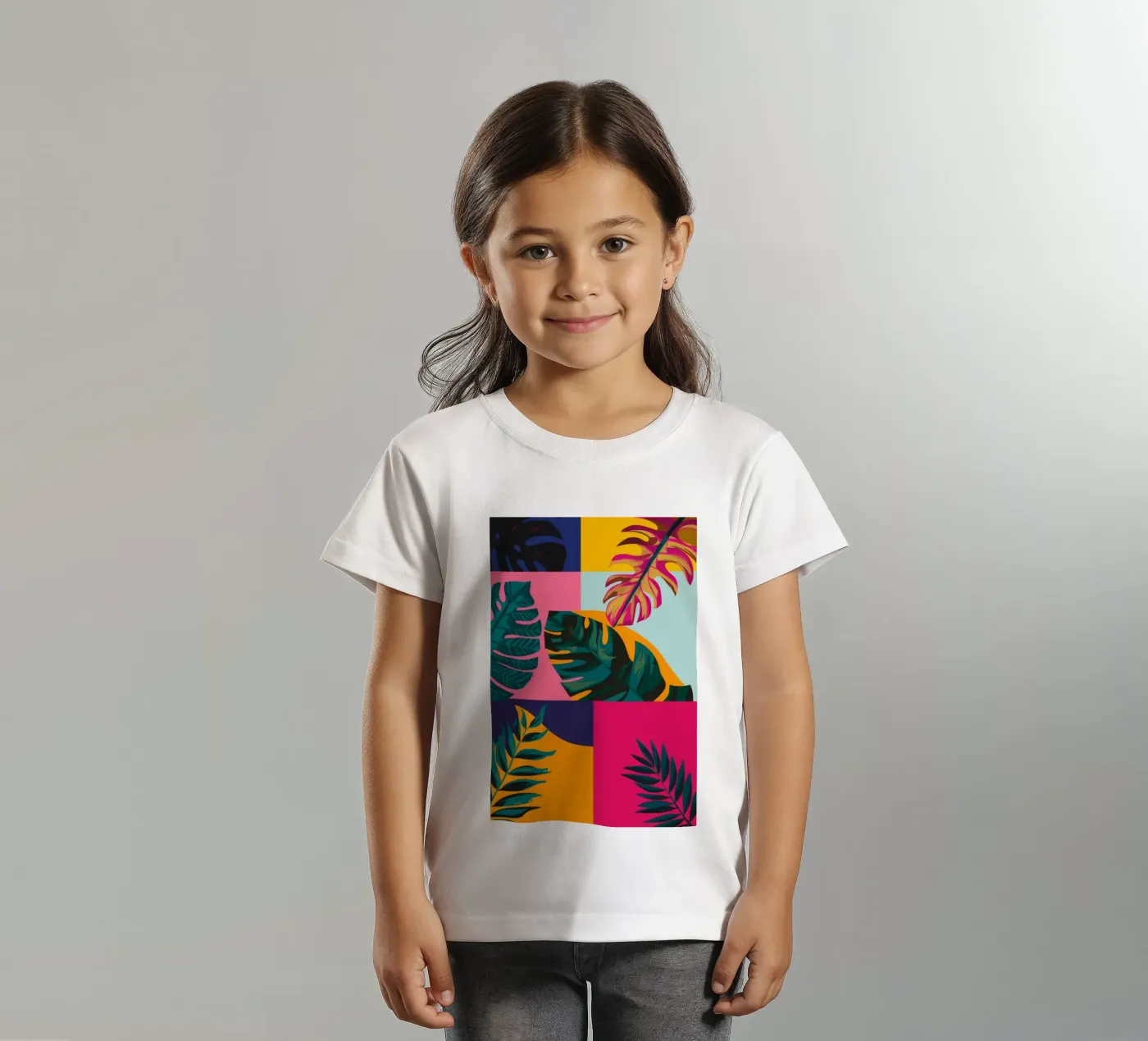 Geo patchwork tropicale t-shirt bambini da Ember Stone