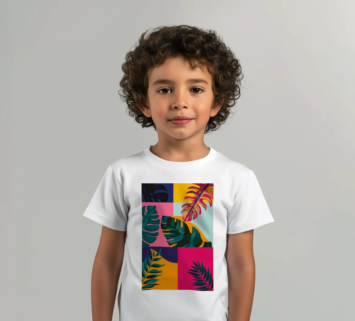 Geo patchwork tropicale t-shirt bambini da Ember Stone