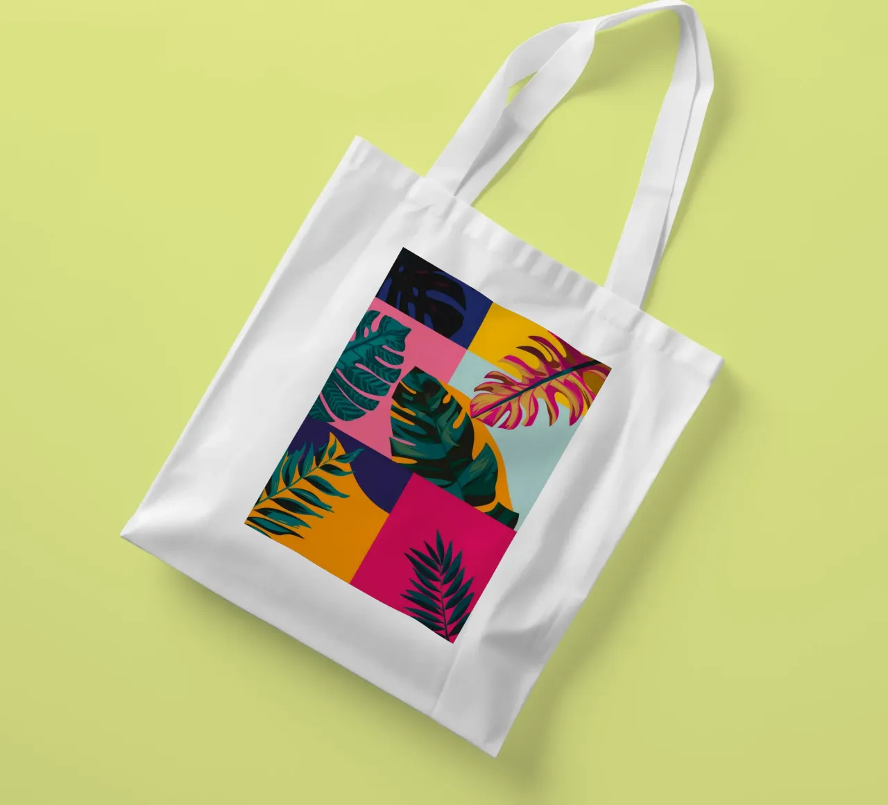 Geo patchwork tropicale borsa in juta da Ember Stone