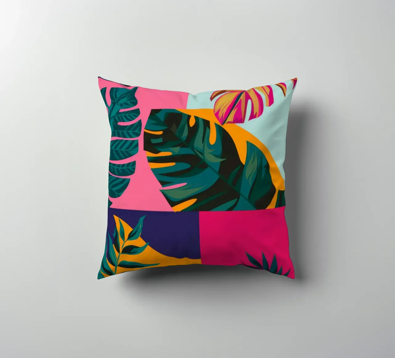 Geo patchwork tropicale cuscino da Ember Stone
