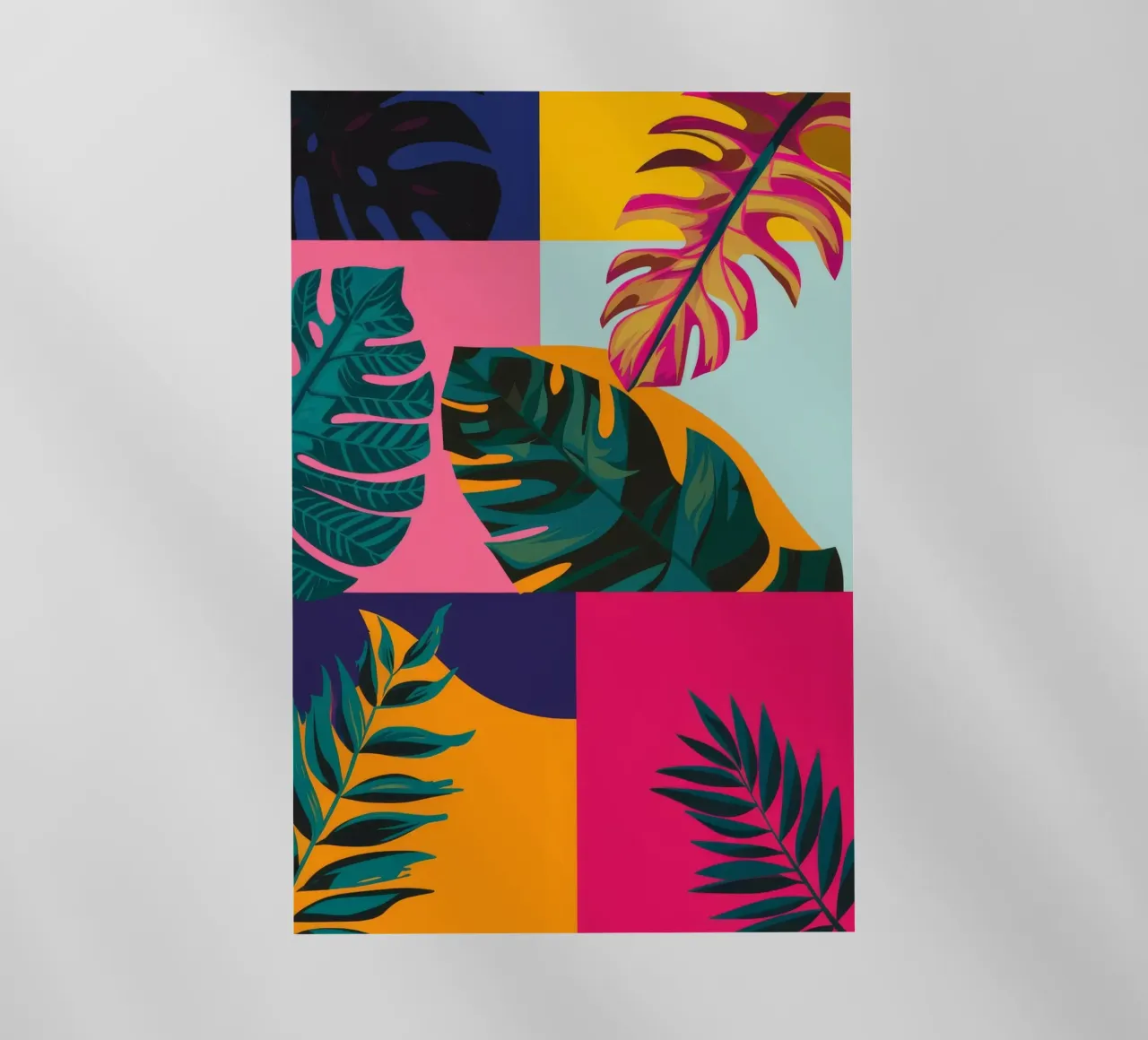 Geo patchwork tropicale pellicola backlit da Ember Stone