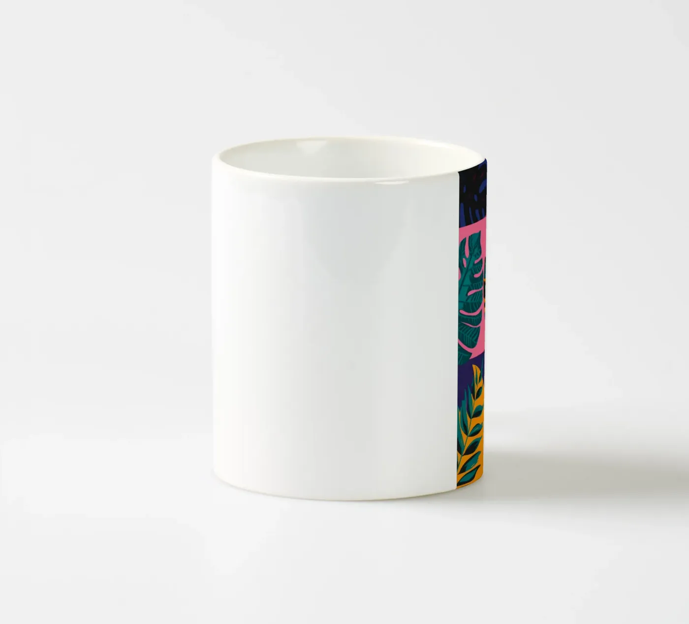 Tropical Geo Patchwork ceramic mug by Ember Stone