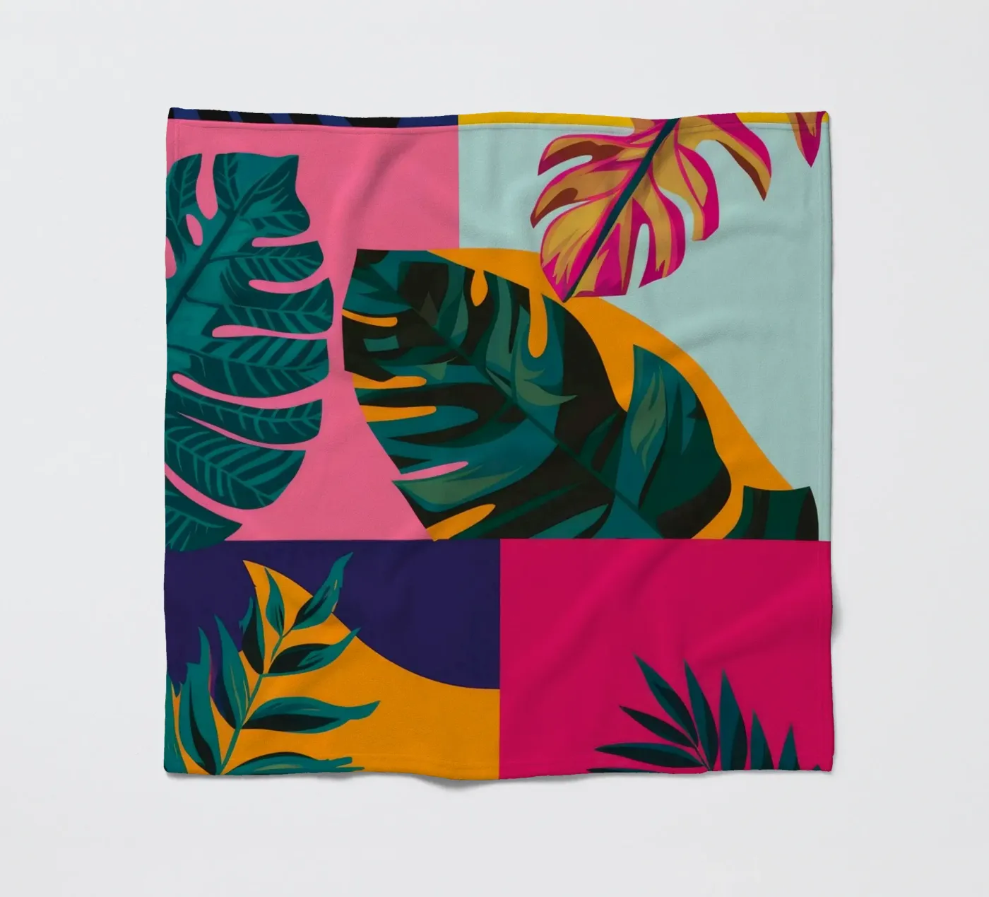 Tropical Geo Patchwork fleecedeken van Ember Stone