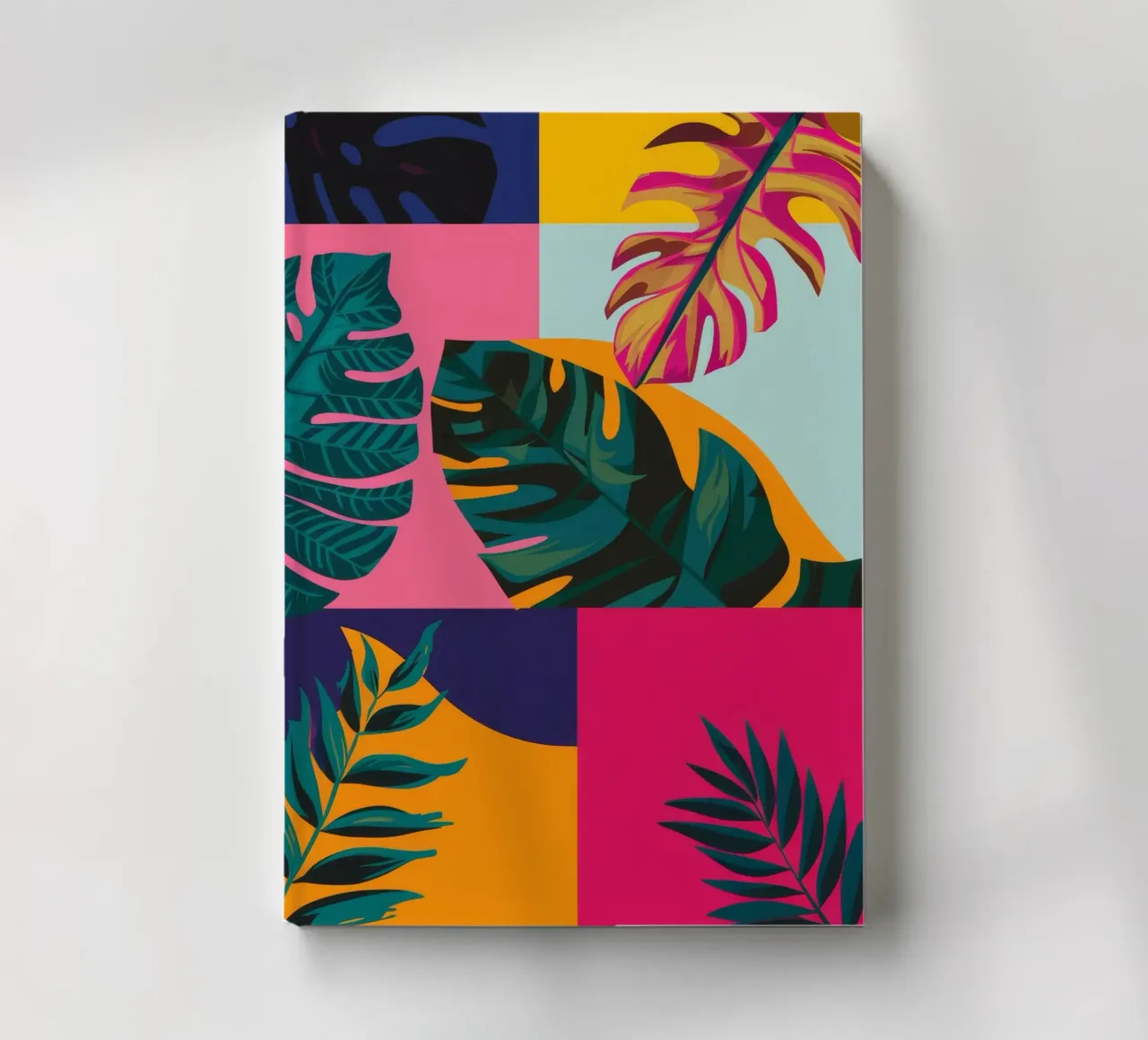 Tropical Geo Patchwork notebook by Ember Stone