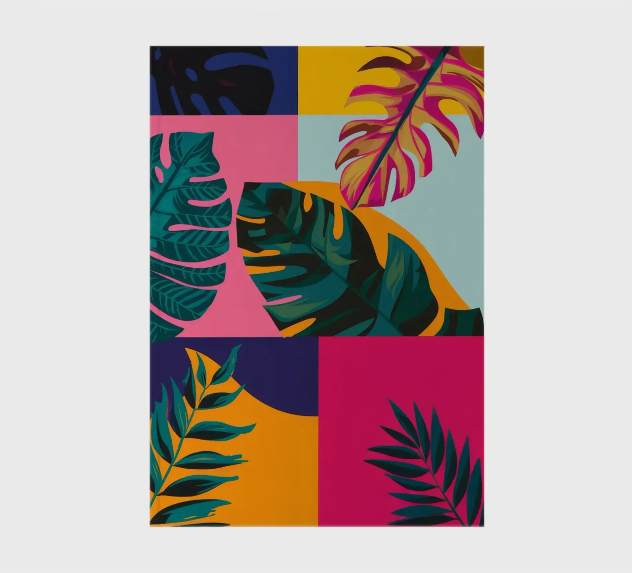 Tropical Geo Patchwork notebook by Ember Stone