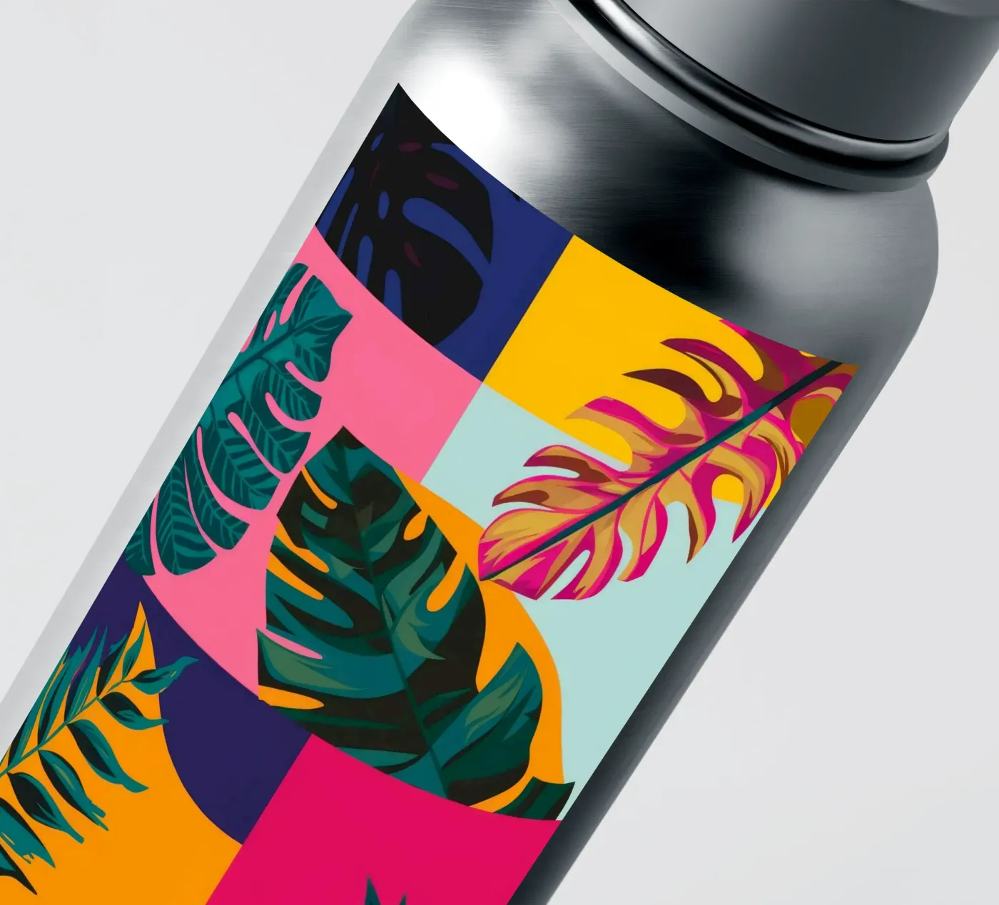 Tropical Geo Patchwork Sticker von Ember Stone