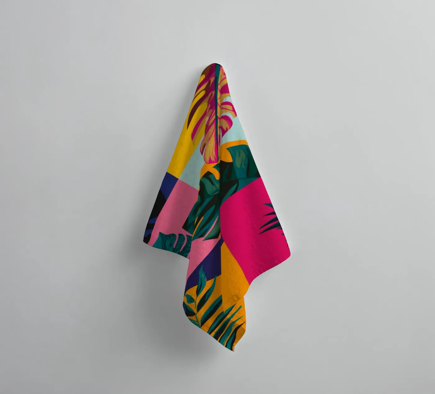 Tropical Geo Patchwork towel by Ember Stone