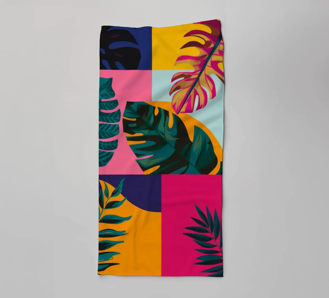 Tropical Geo Patchwork towel by Ember Stone