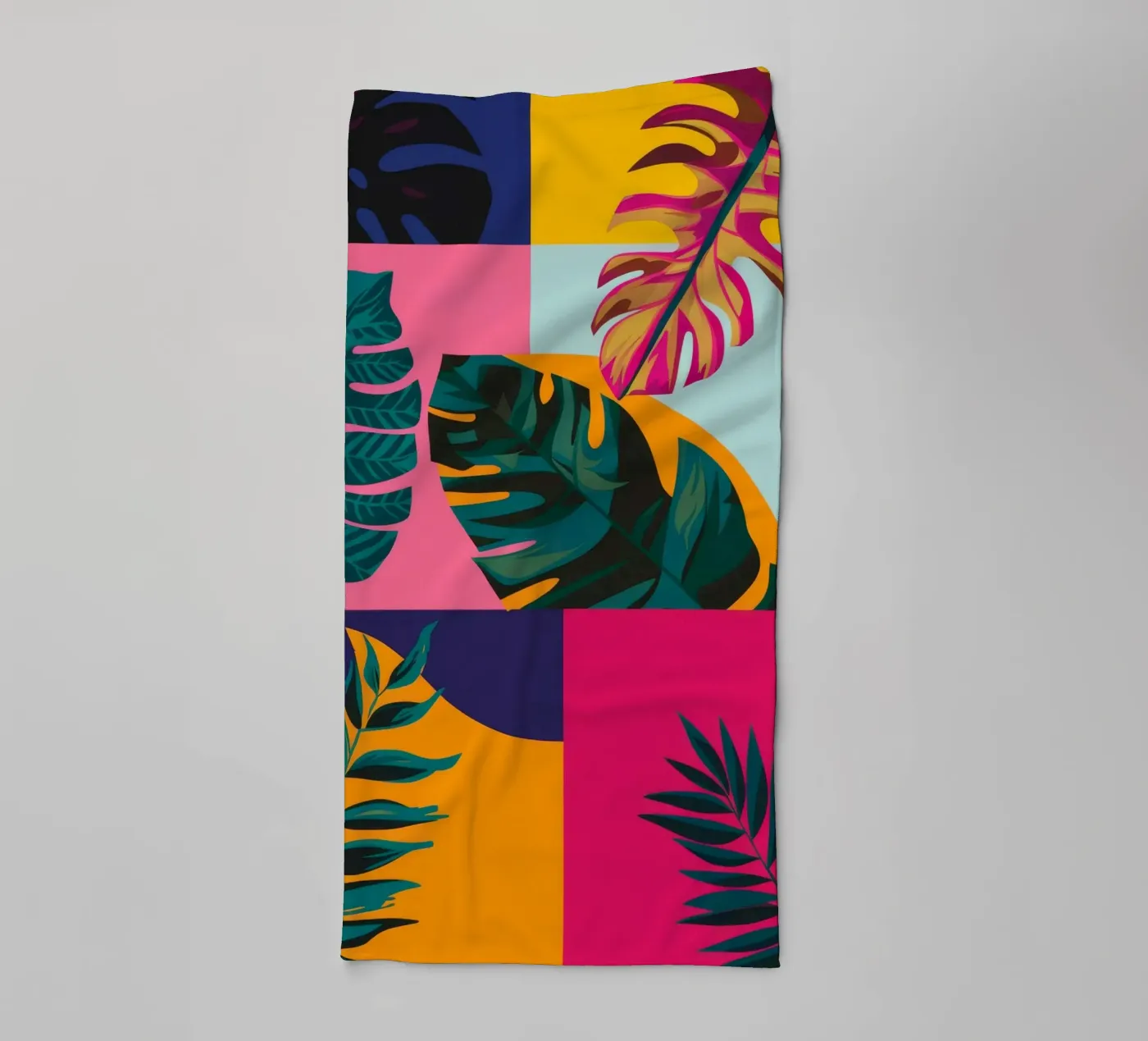 Tropical Geo Patchwork serviette de bain de Ember Stone