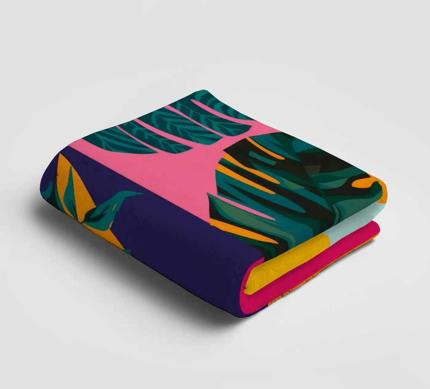Tropical Geo Patchwork towel by Ember Stone