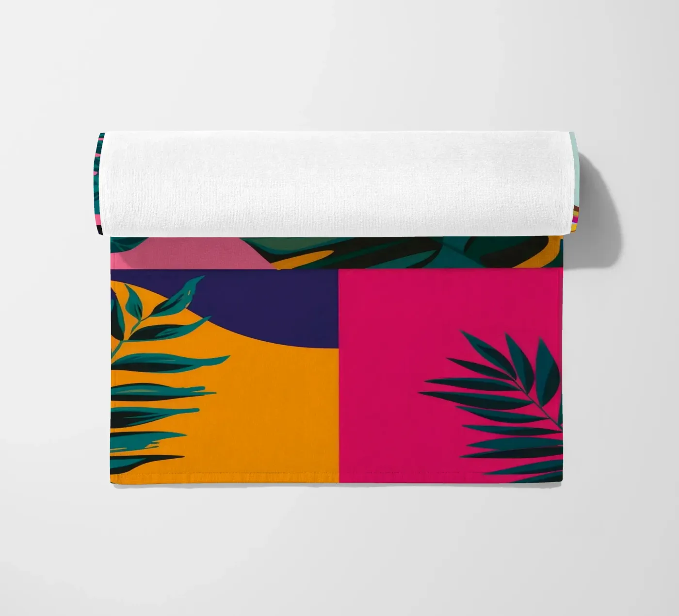 Tropical Geo Patchwork beach towel by Ember Stone