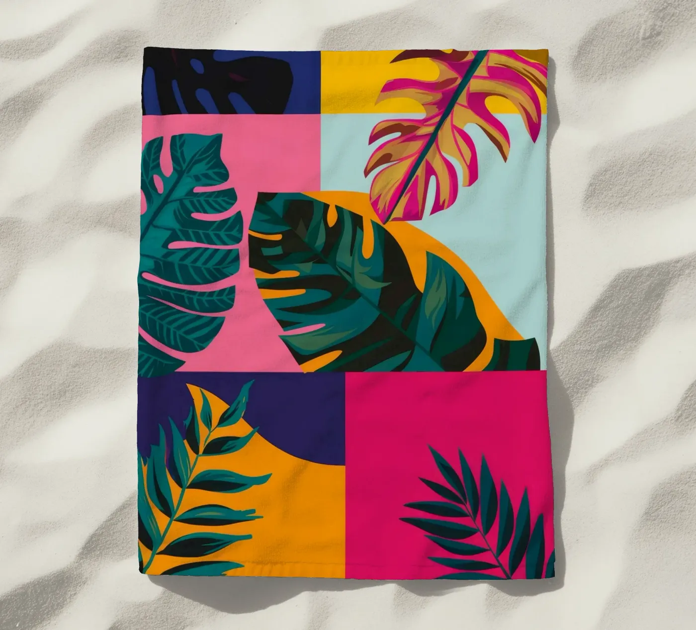 Geo patchwork tropicale telo mare da Ember Stone