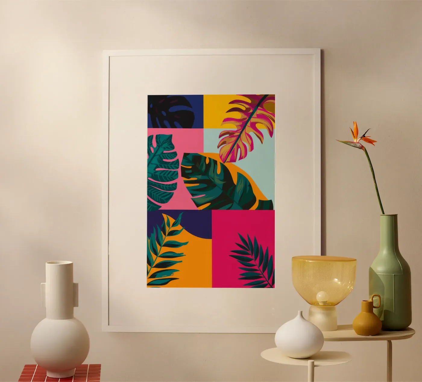 Geo patchwork tropicale poster da Ember Stone