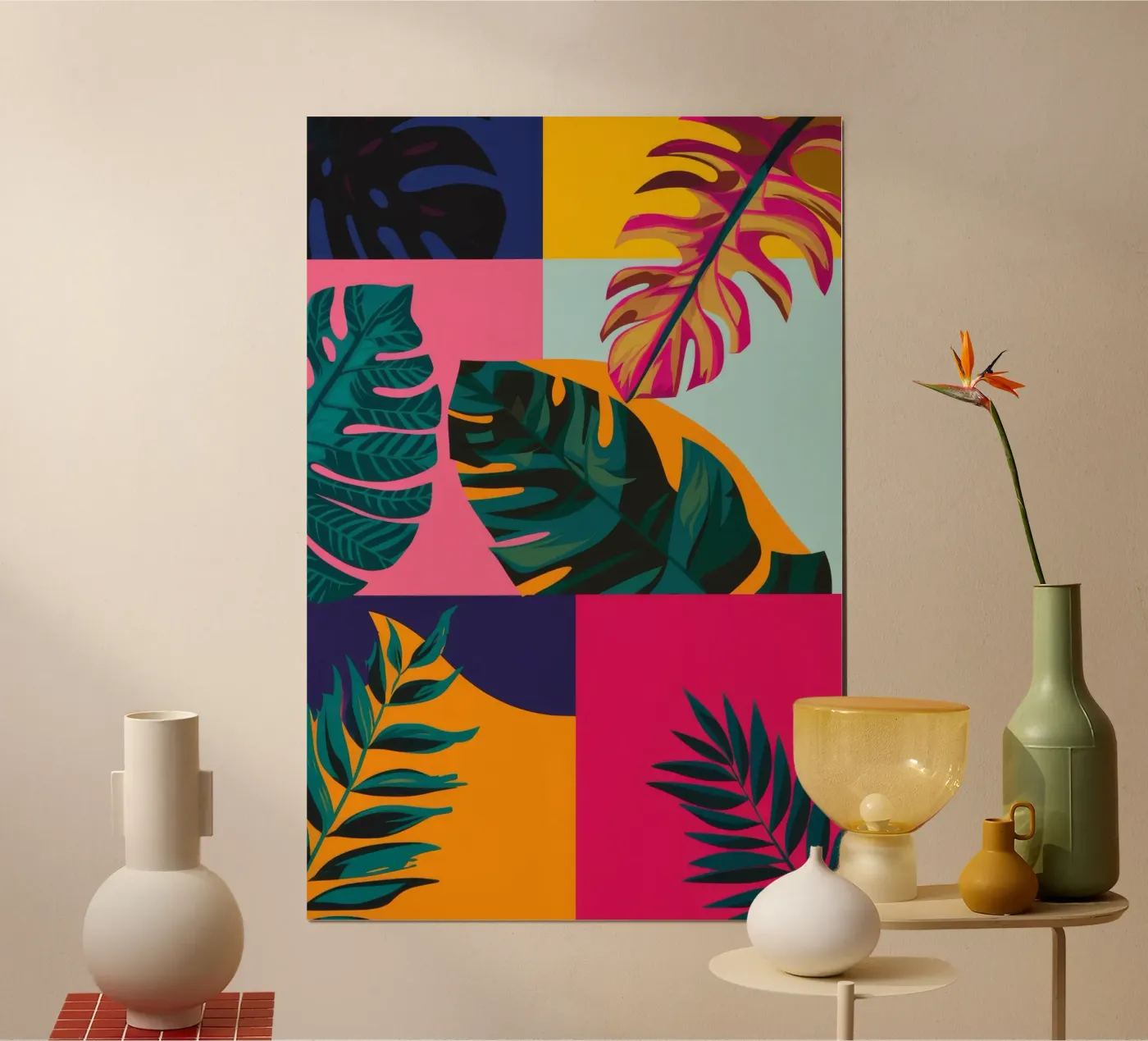 Geo patchwork tropicale poster da Ember Stone