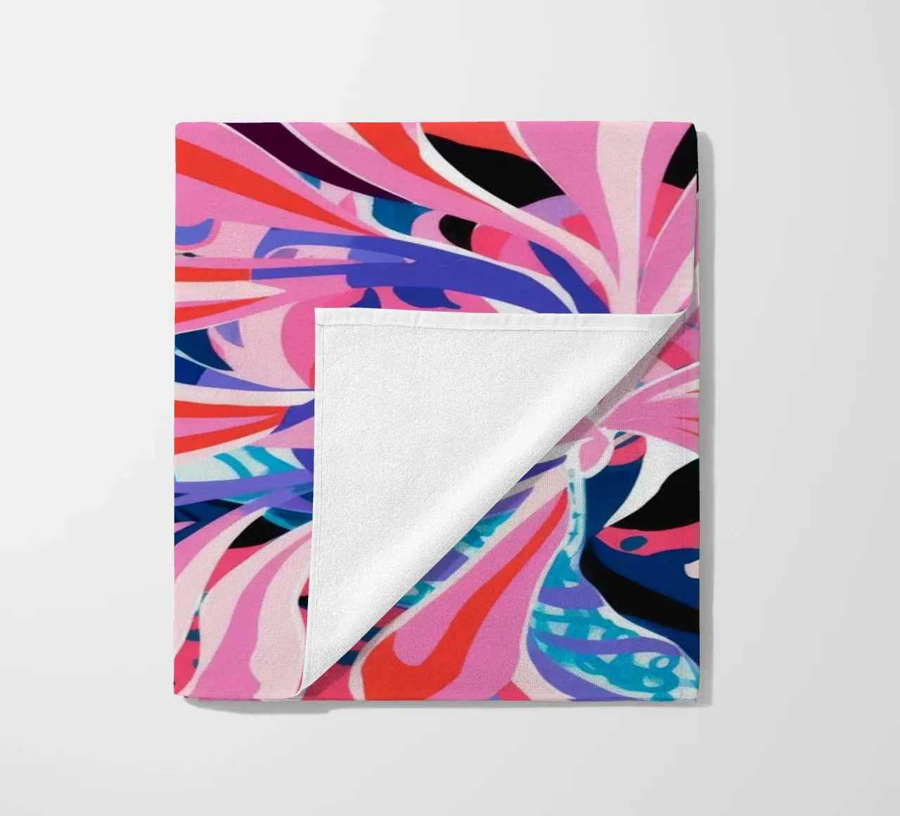 Explosive Pink Bloom beach towel by Ember Stone