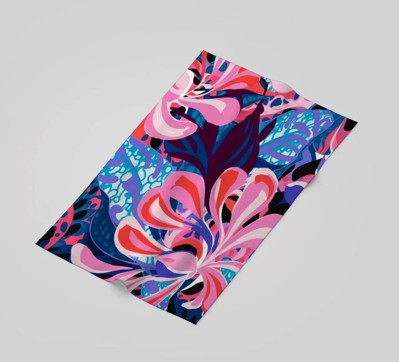 Explosive Pink Bloom beach towel by Ember Stone