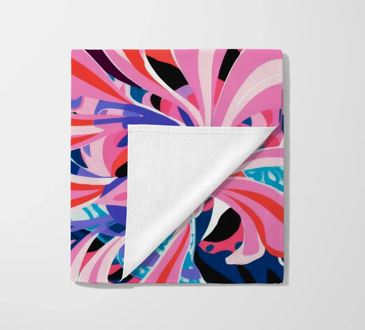 Explosive Pink Bloom beach towel by Ember Stone