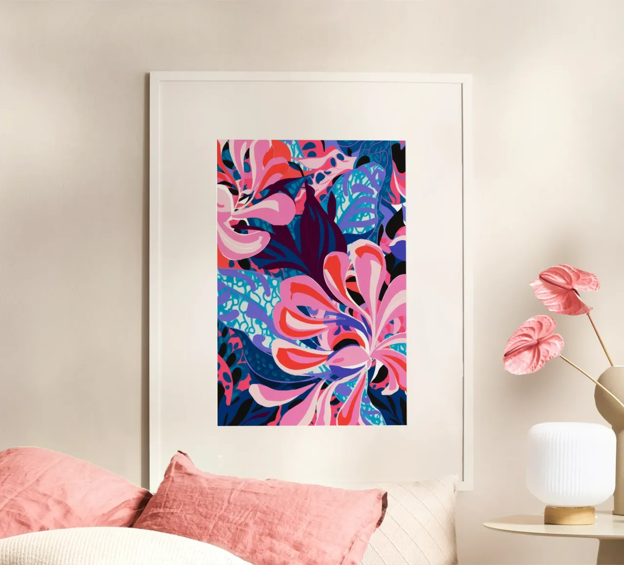 Explosive Pink Bloom hahnemühle by Ember Stone