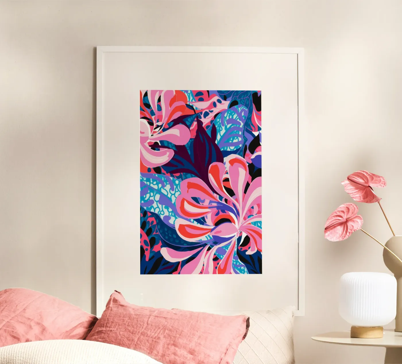 Explosive Pink Bloom poster by Ember Stone
