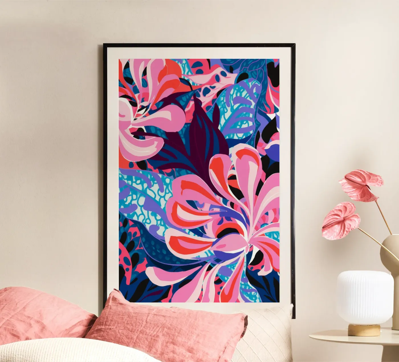 Explosive Pink Bloom poster by Ember Stone
