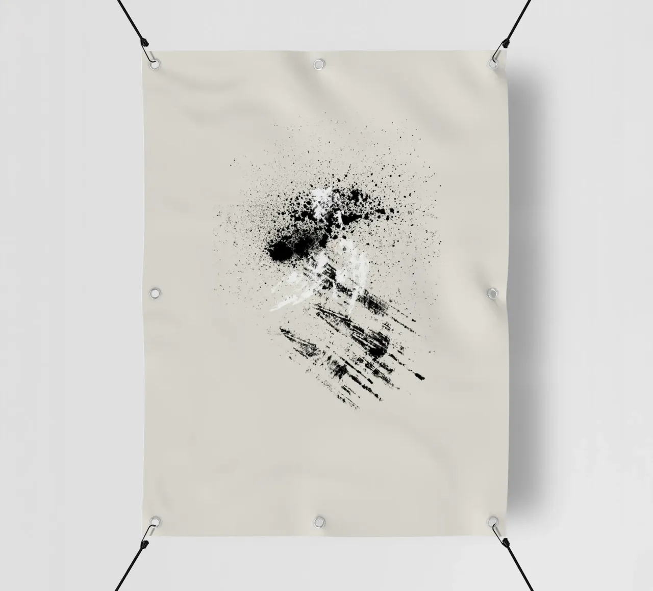 Modern abstract with beige background telo in pvc da Imaginative