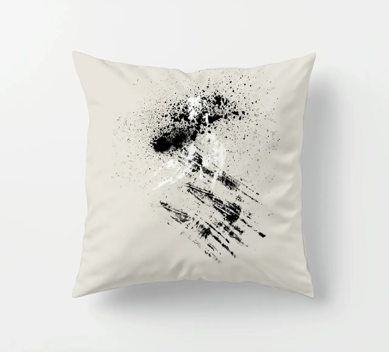 Modern abstract with beige background cuscino da Imaginative