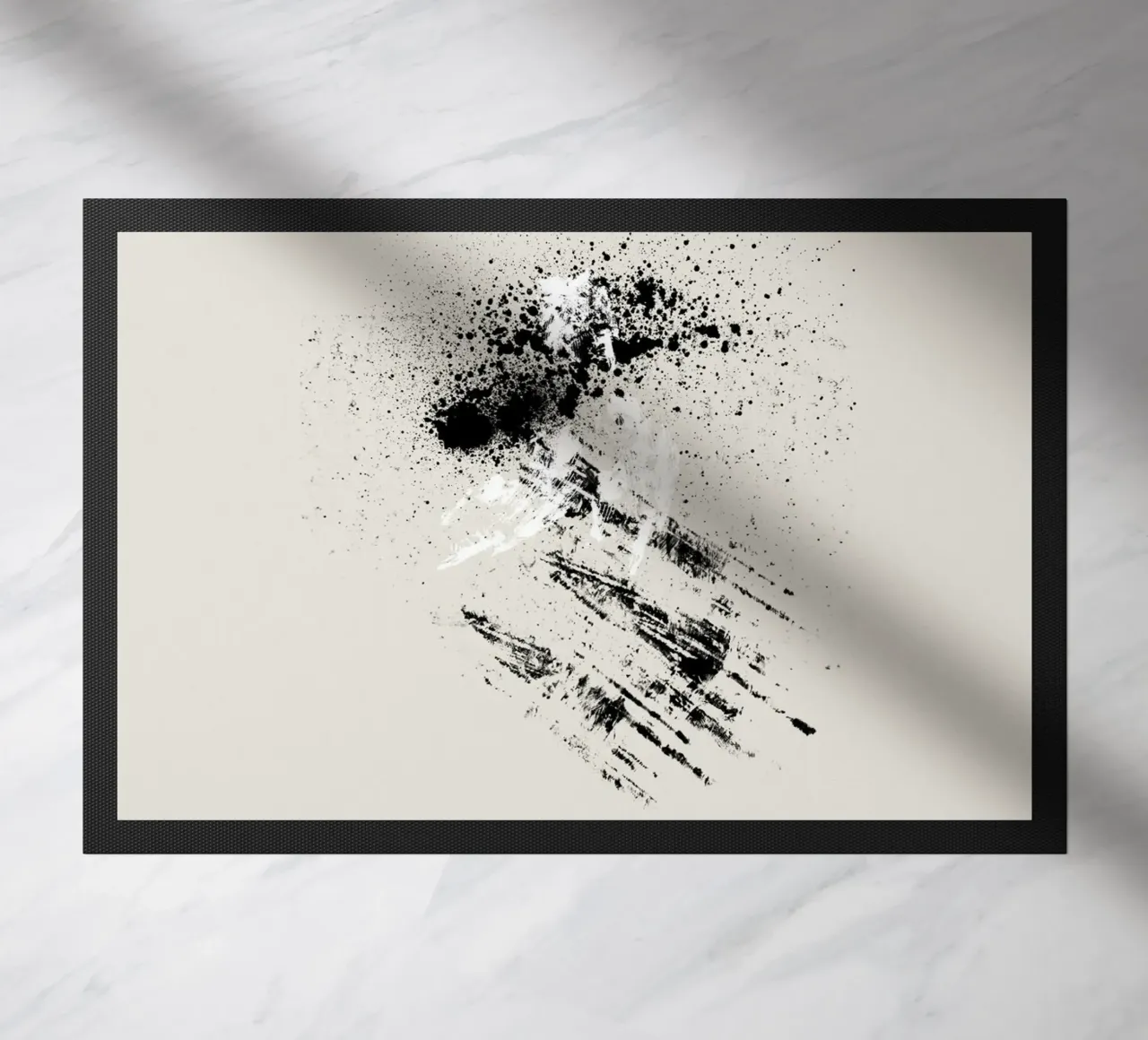 Modern abstract with beige background Fußmatte von Imaginative