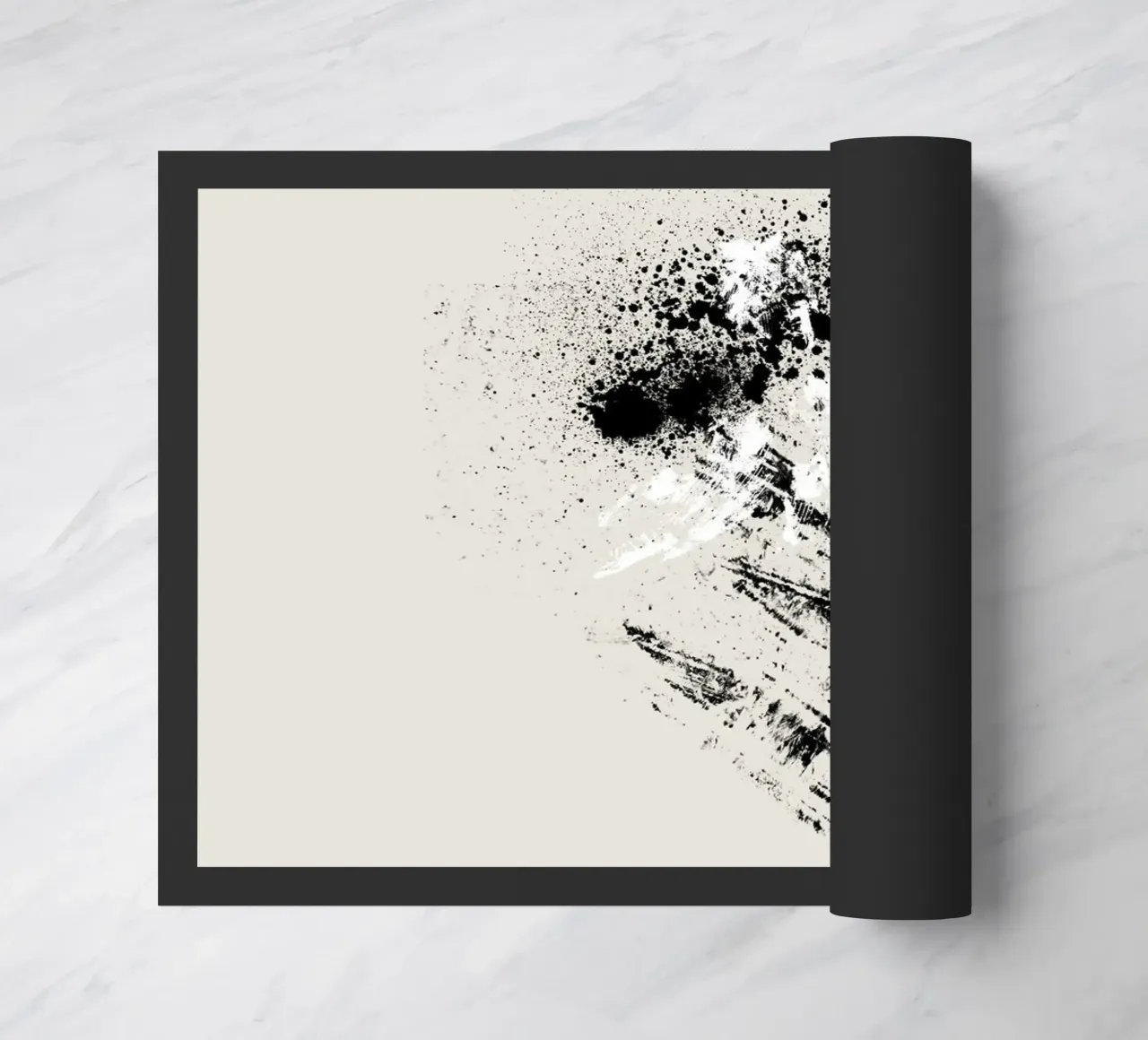 Modern abstract with beige background Fußmatte von Imaginative