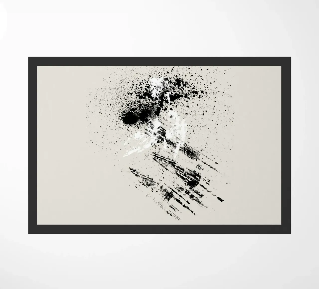 Modern abstract with beige background Fußmatte von Imaginative