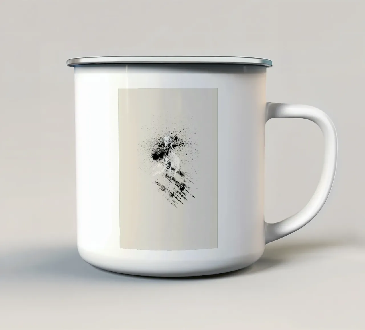 Modern abstract with beige background mug en émail de Imaginative