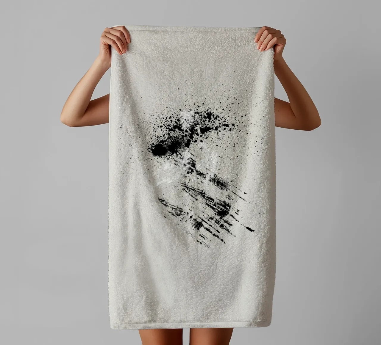 Modern abstract with beige background asciugamano da bagno da Imaginative