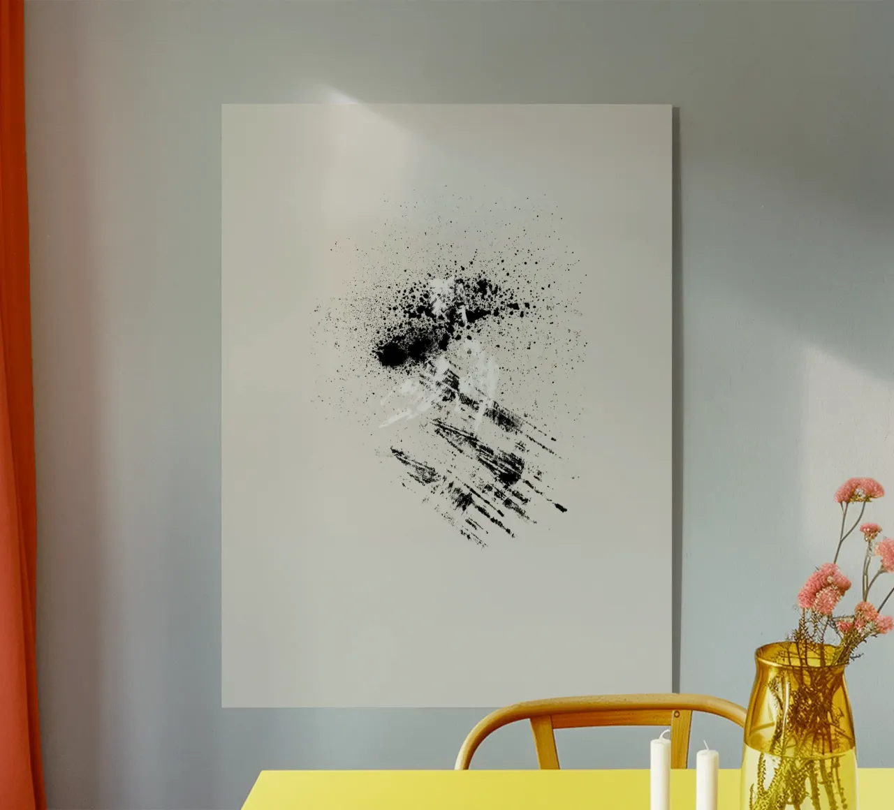 Modern abstract with beige background acryl van Imaginative