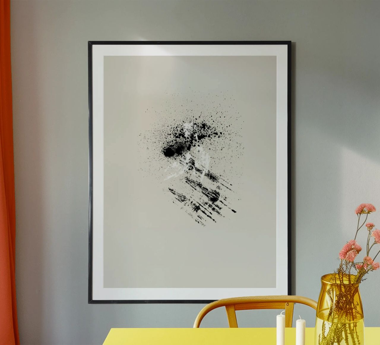 Modern abstract with beige background Poster von Imaginative