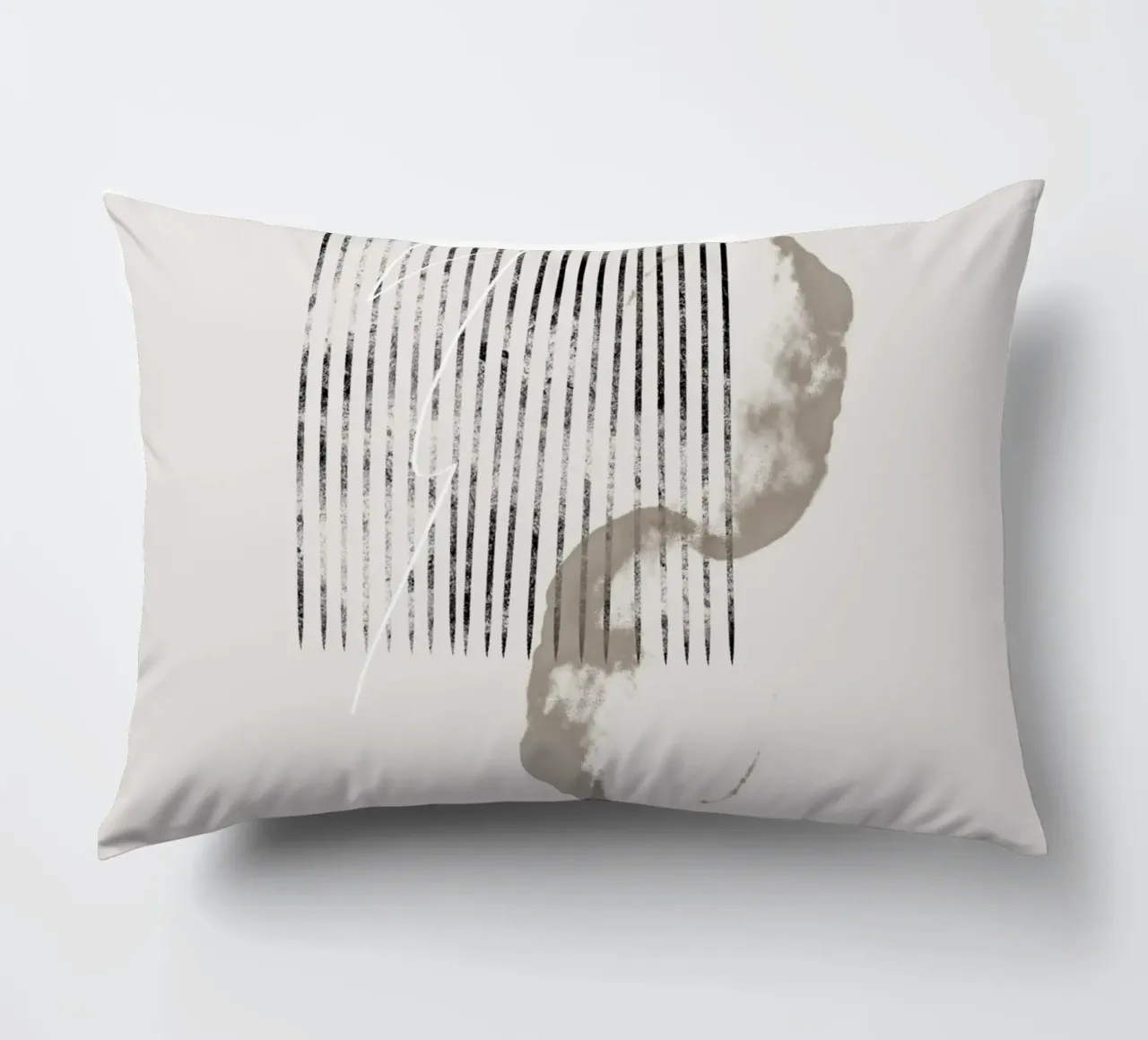 Abstract painting in beige cuscino da Imaginative