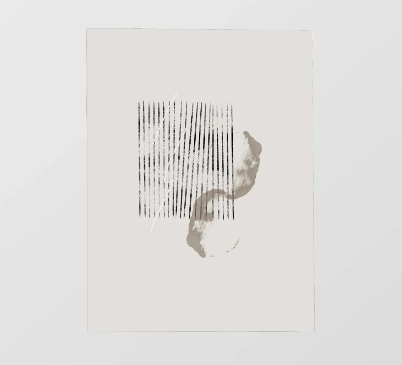 Abstract painting in beige telo in pvc da Imaginative